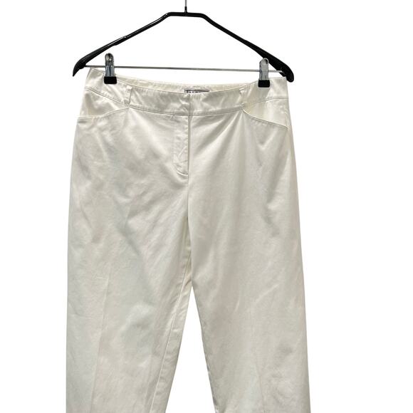 Talbots Collection Petites Womens White Pants Cotton Stretch Size 10 - Picture 2 of 14